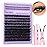 Yawmaica Lash Clusters Kit with Bottom Lashes Wispy Eyelash Extension Kit 200D Volume Eyelash Clusters 12-20mm D Curly Individual Lashes DIY Lash Extension Kit with Lash Bond and Seal Lash Tweezers