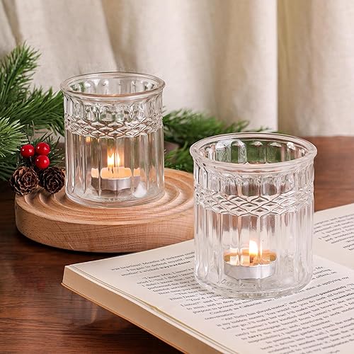 Miniatura 6 de 8 portavelas votivas, portavelas de té grande para centro de mesa, portavelas de vidrio transparente para decoración bohemia del hogar, decoración