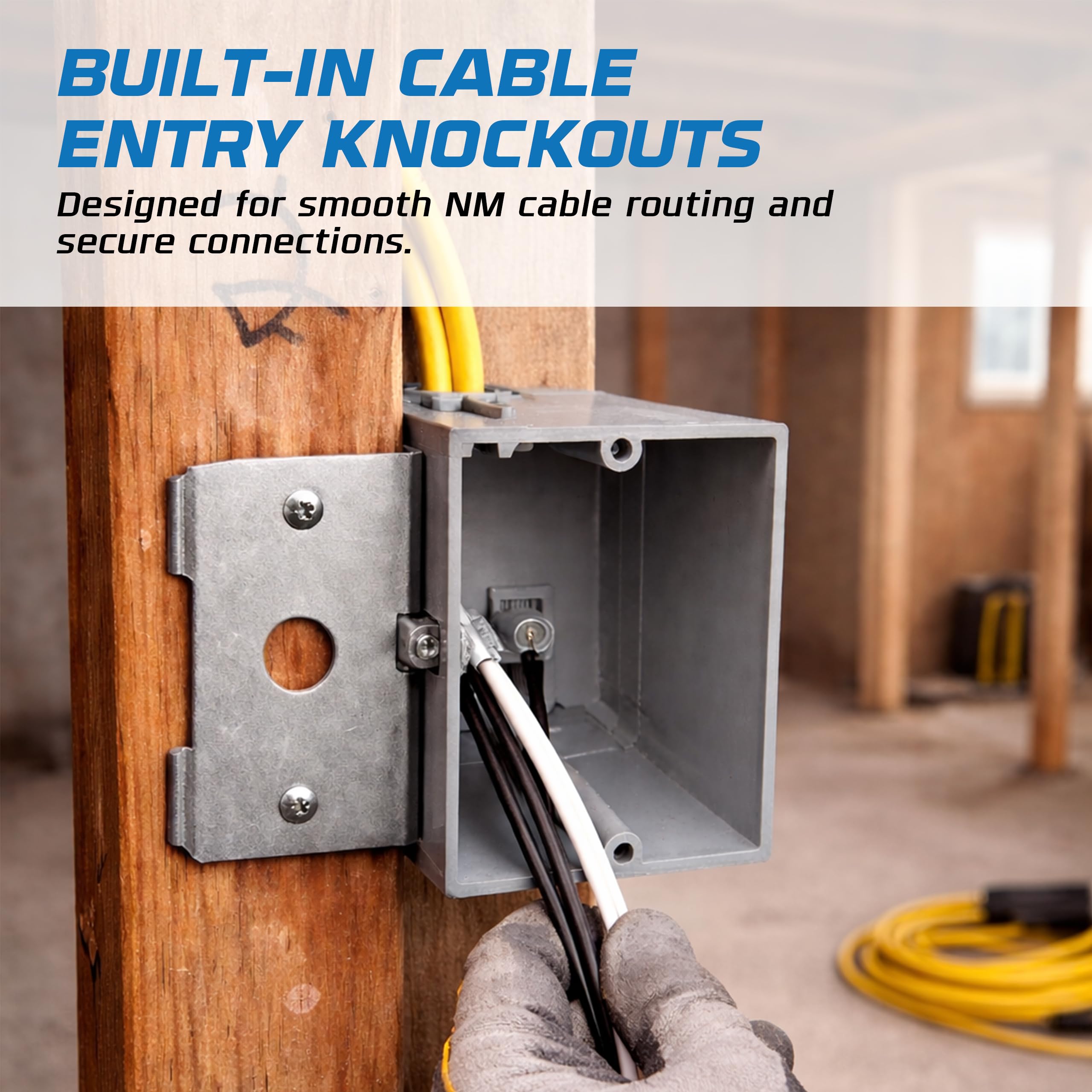 PVC Electrical Outlet Box - 10 Pack, Fire Rated -6 PVC Electrical Outlet Box - 10 Pack, Fire Rated -6