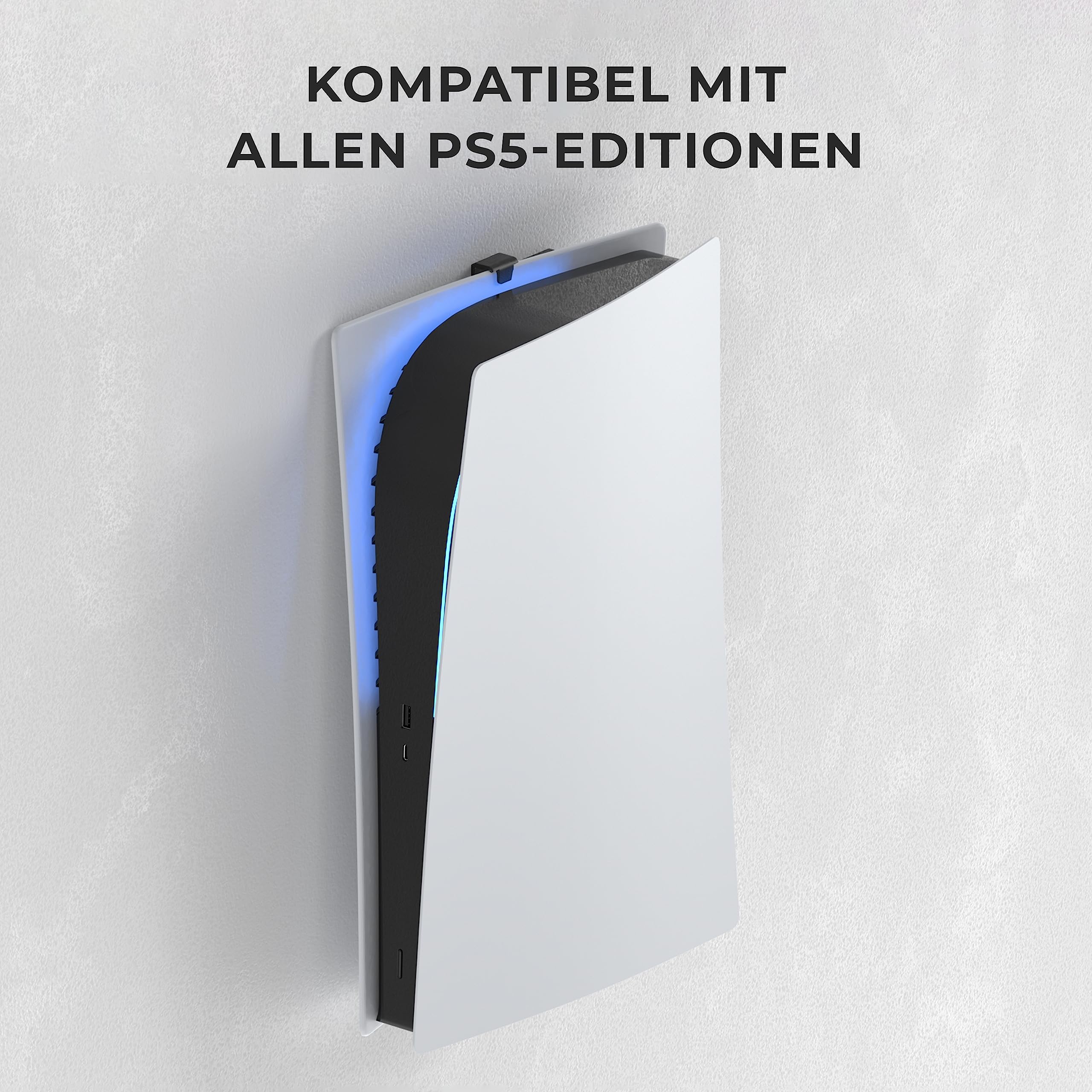 HumanCentric Wandhalterung kompatibel mit der originalen Fat PS5, Metallhalterung für die FAT PlayStation 5, Halterung für Disc- und Digital-Versionen, nicht kompatibel mit PS5 Slim oder Pro
