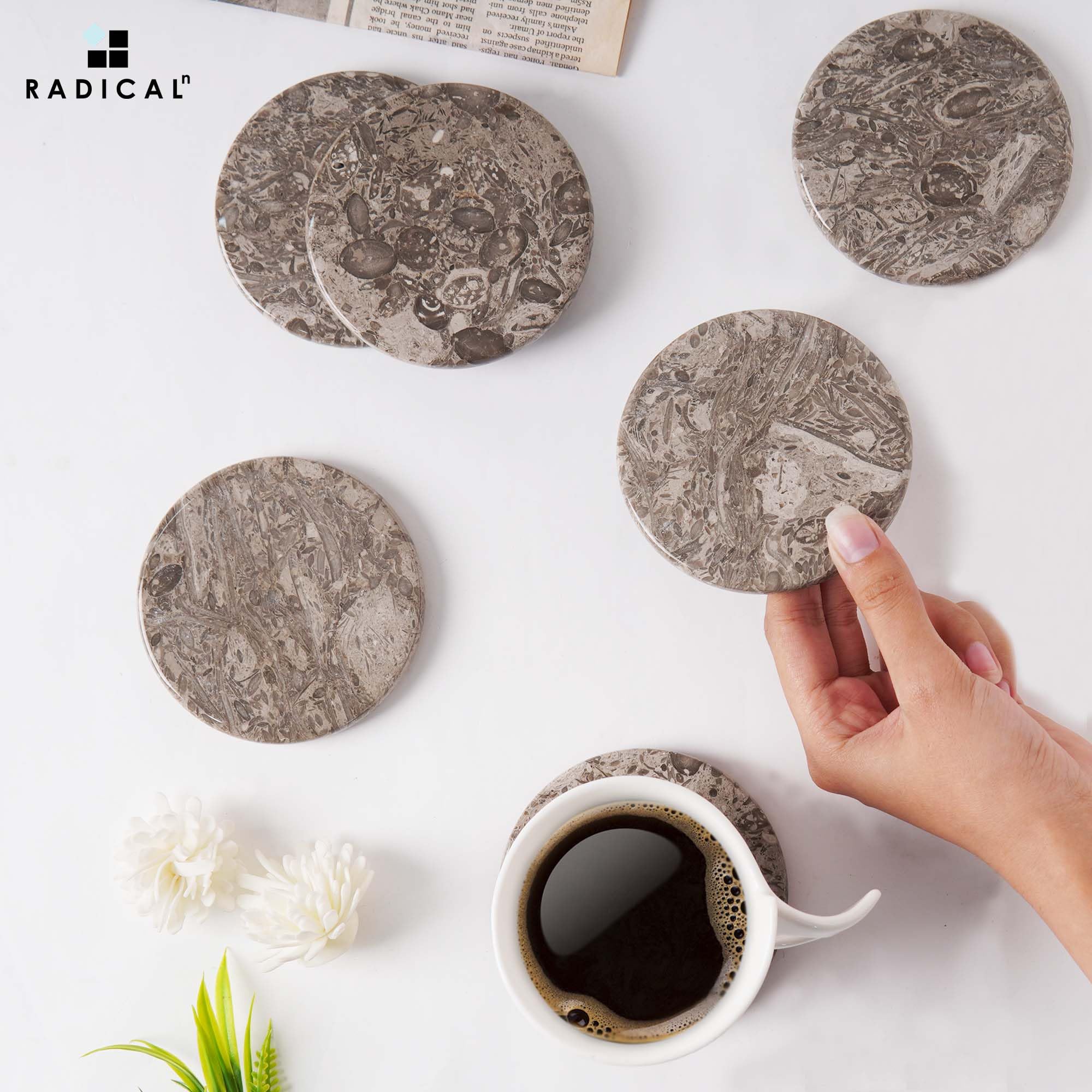 Snapklik.com : Marble Coasters Oceanic 3.5 Inch Round Handmade Coaster ...
