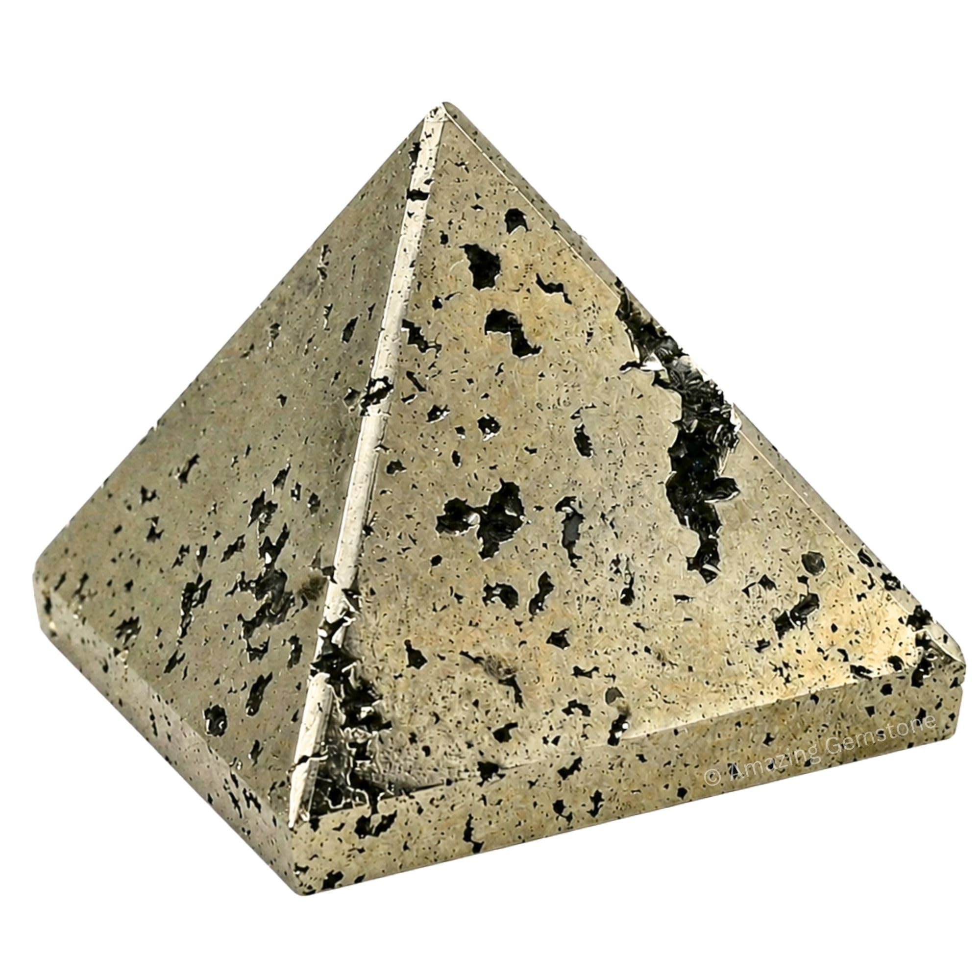 Amazing Gemstone Piramide grezza in cristallo curativo, 5,1 cm, grande piramide di pietra naturale per meditazione, Reiki, bilanciamento dei chakra e griglia piramidi di cristallo
