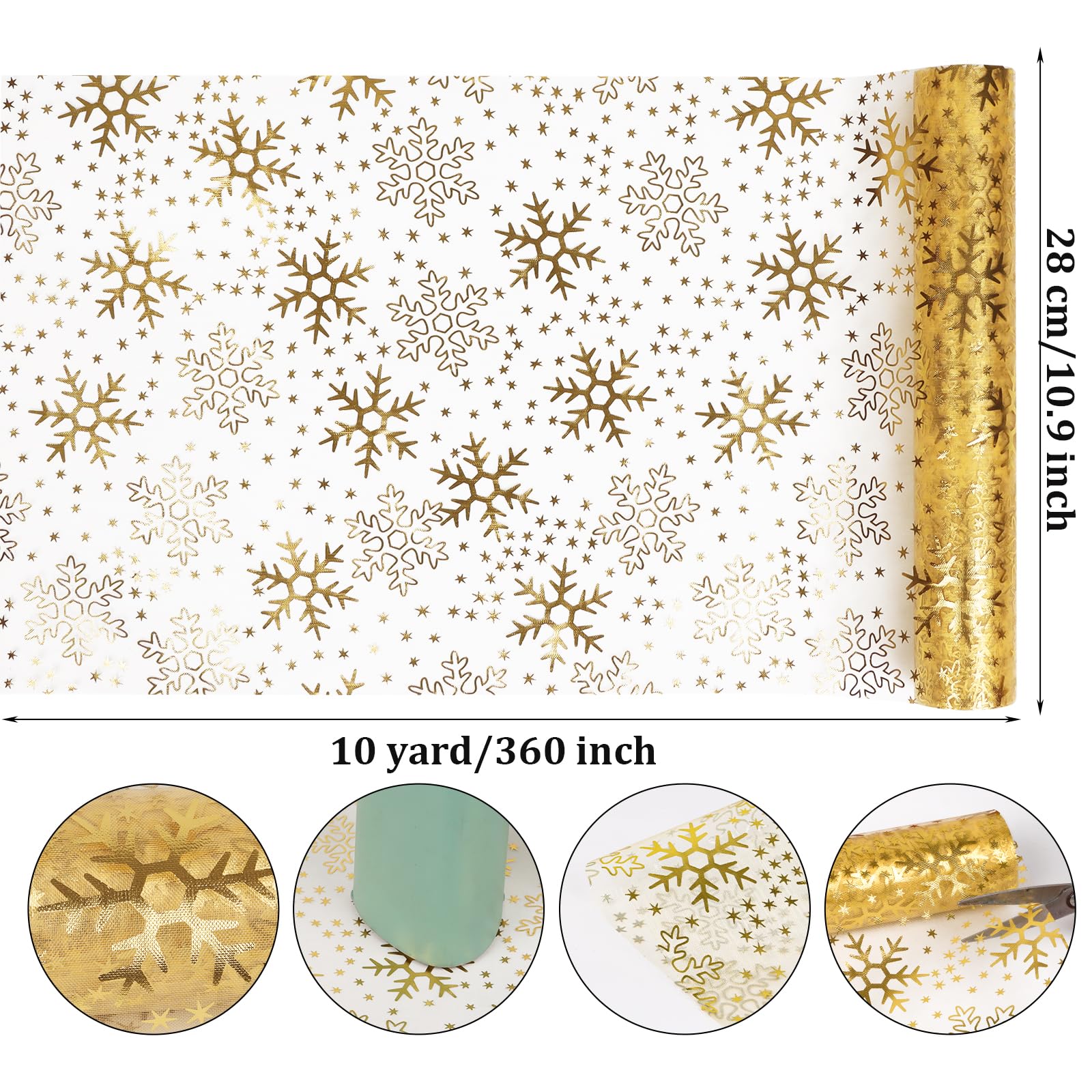 DERAYEE 10 Yards Christmas Table Runner - Image 2