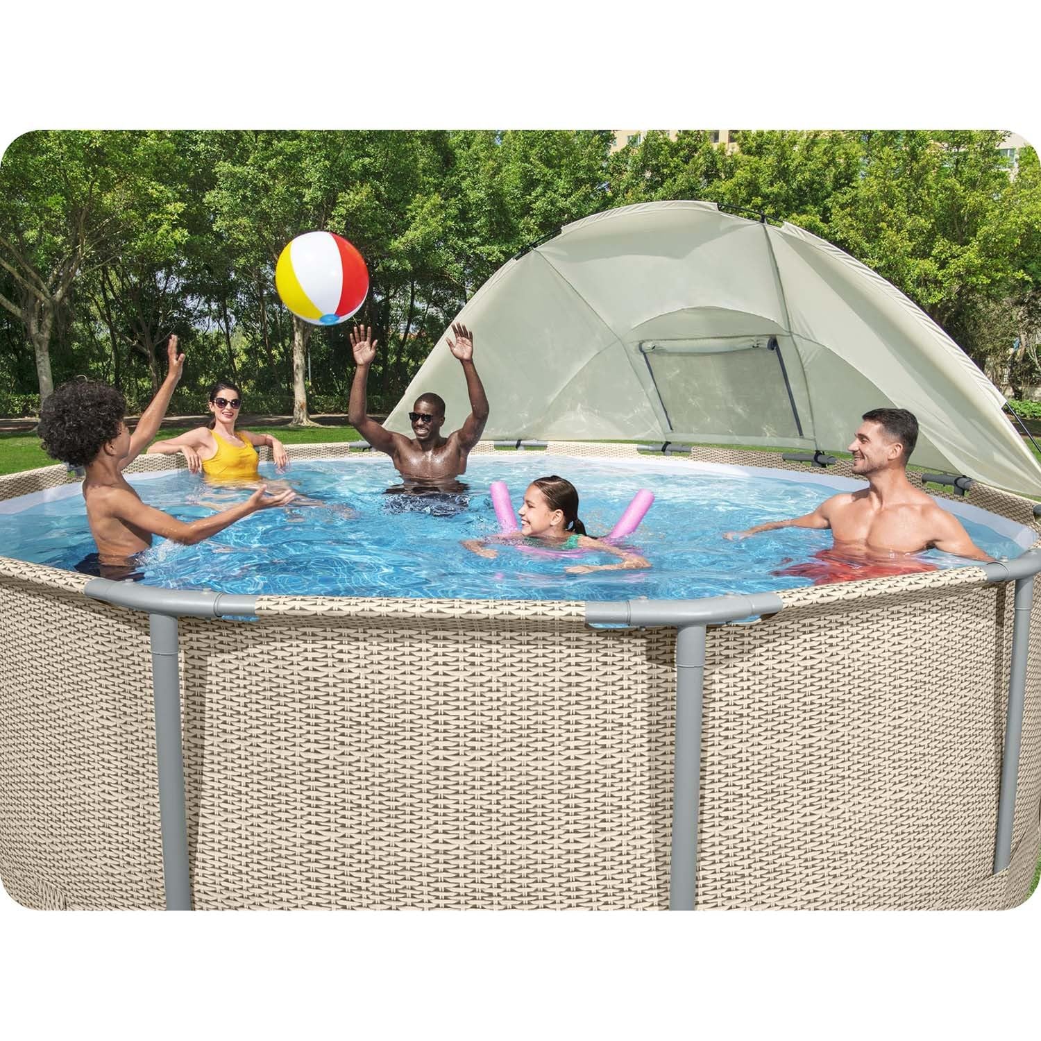Bestway Auvent de piscine hors sol Blanc