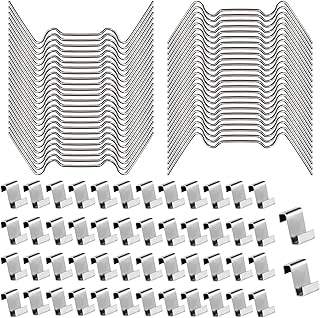 Wendergo Greenhouse Glass Clips Set Stainless Steel 50x Greenhouse Glazing W Wire Clips and 50x Greenhouse Glazing Z Overlap Clips, Greenhouse Glass Replacement Panels Fixing Clips Repair Accessories