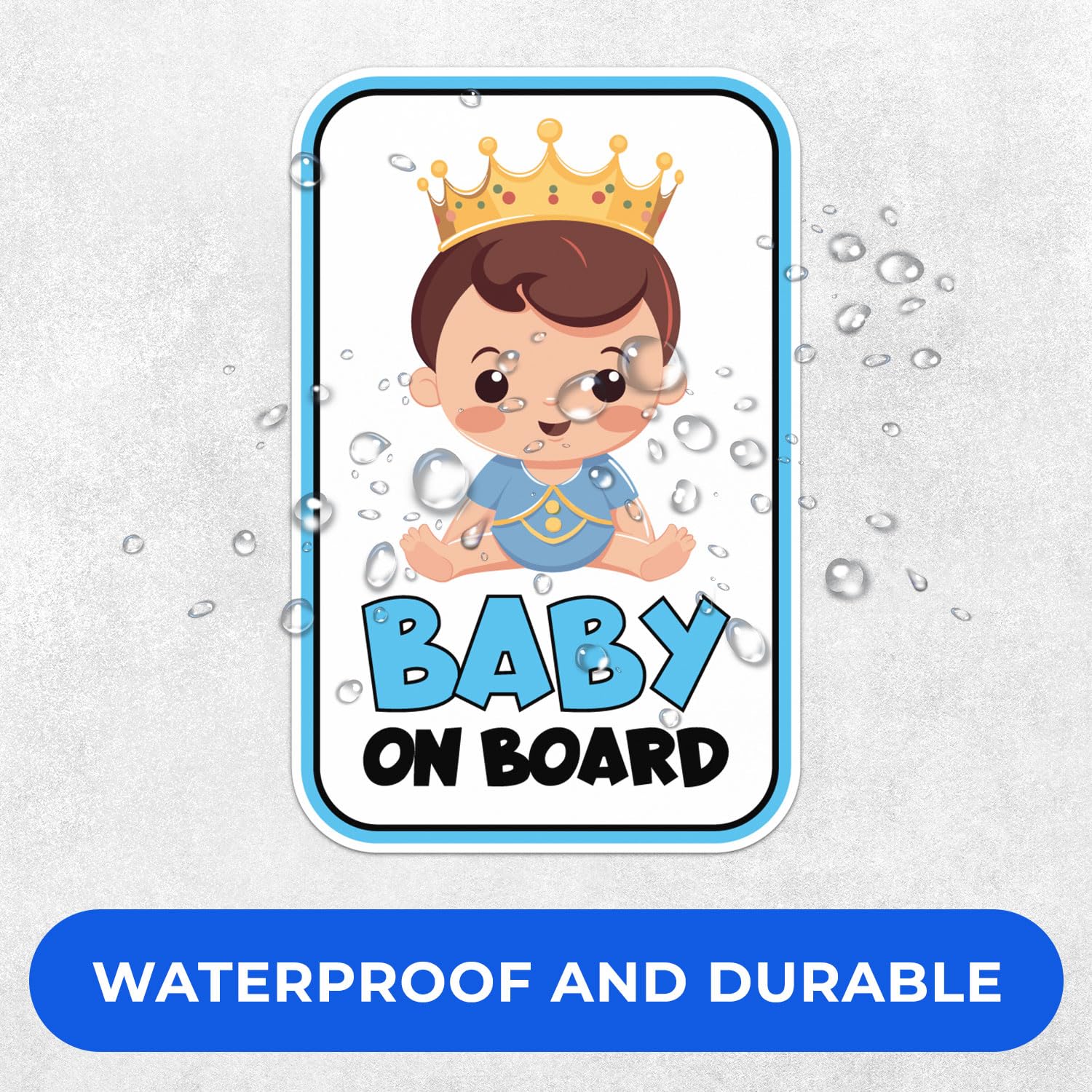 Baby On Board / Prince On Board Car Window Sticker - 2 Pack, Removable, No Magnets Or Damage - View #11