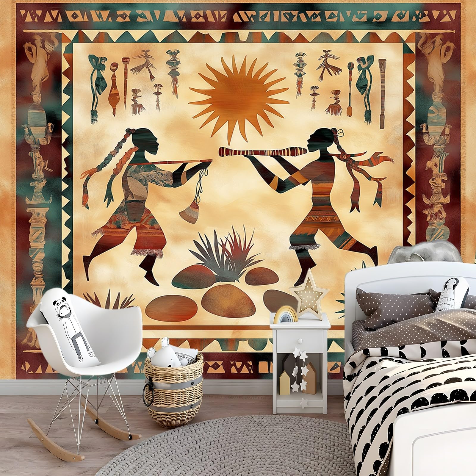 Tapetata-kultura tańca brązowy pomarańczowy 400 x 280 cm (szer. x wys.), Fototapety 3D Tapety Tapety Włóknina Dekoracja ścienna Nowoczesne Fototapety