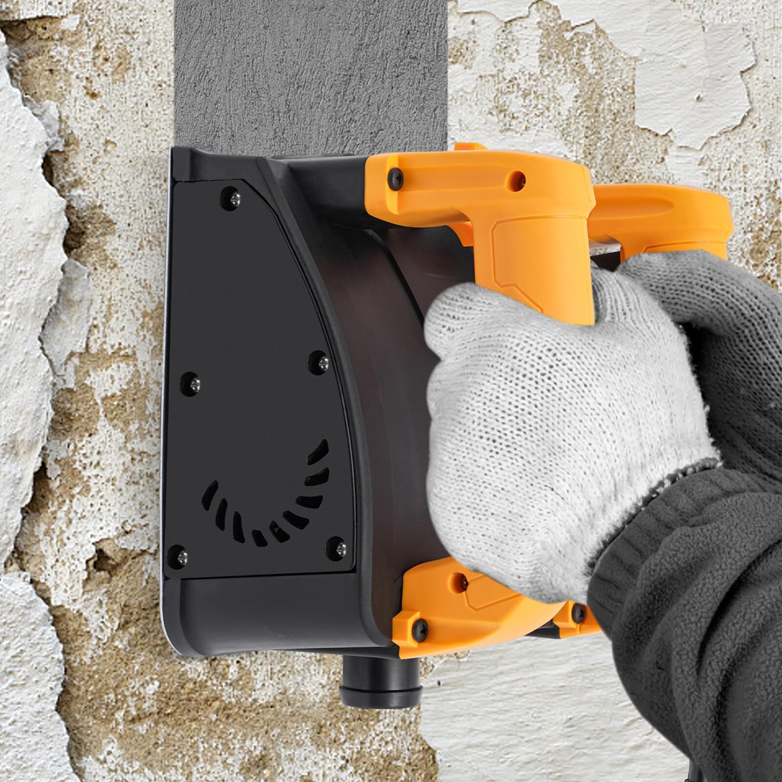 Elektryczna strugarka ręczna o mocy 1200 W, przenośna strugarka walcowa, szlifierka do betonu, frezarka do betonu, z kablem, regulowana głębokość, skrzynka narzędziowa, używana do usuwania ścian