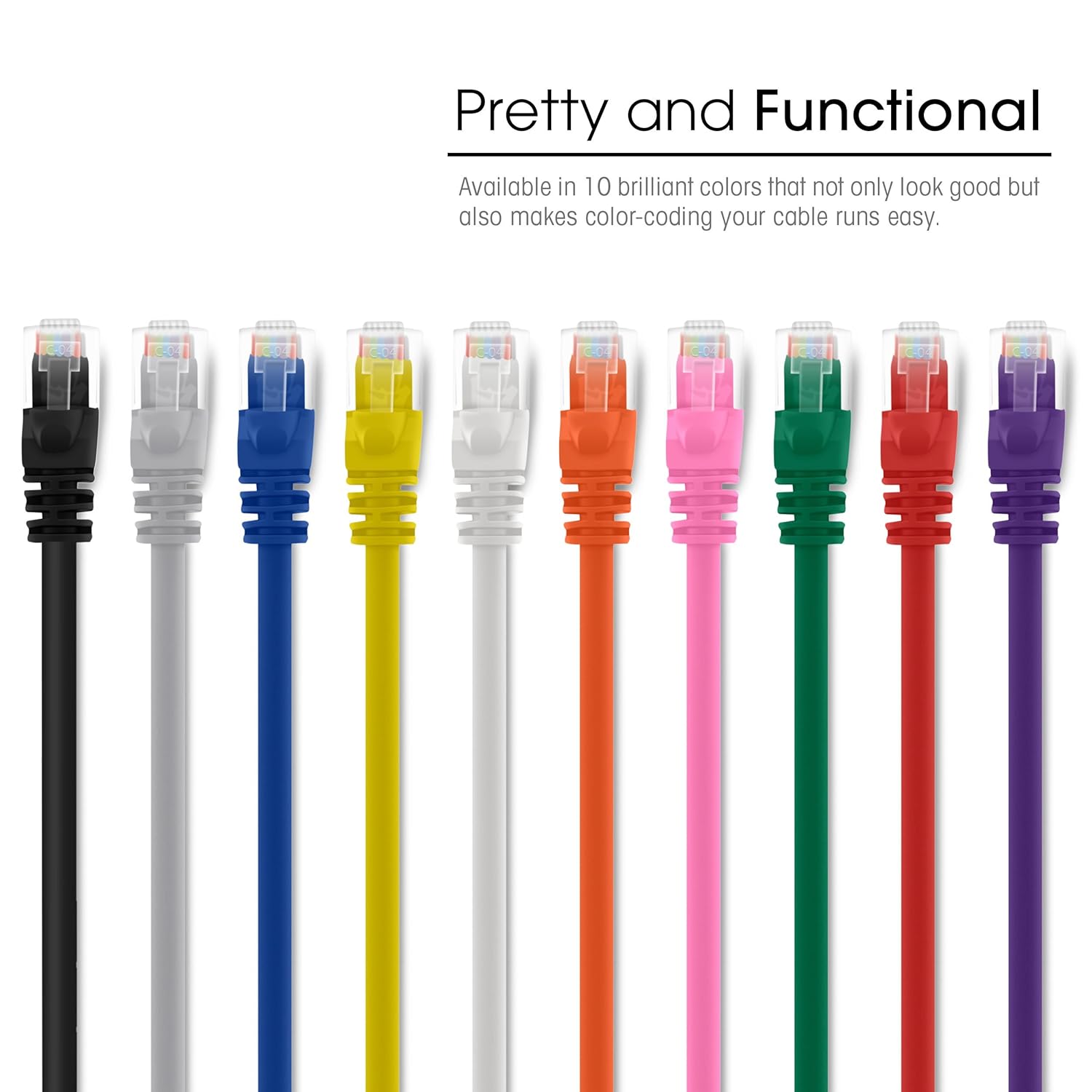 GearIT Cat5e Ethernet Patch Cable 150 Feet - Snagless RJ45 Computer LAN Network Cord, Orange