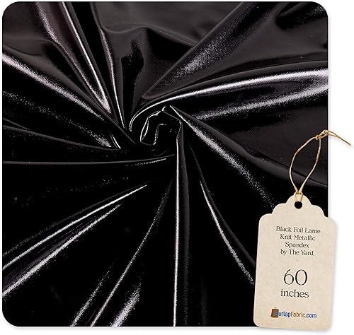 Miniatura 6 de The Yard - Tela metálica metálica de punto elástico de 60 pulgadas de ancho, color negro