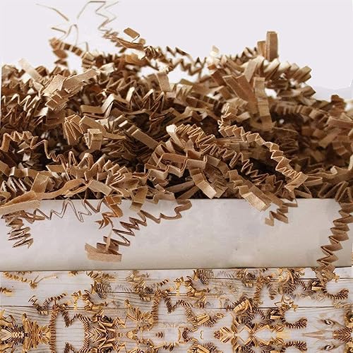 WAUPPY Relleno de papel de corte arrugado de 0.5 libras para cesta de regalo, papel de relleno de cajas para envolver regalos, relleno y embalaje,