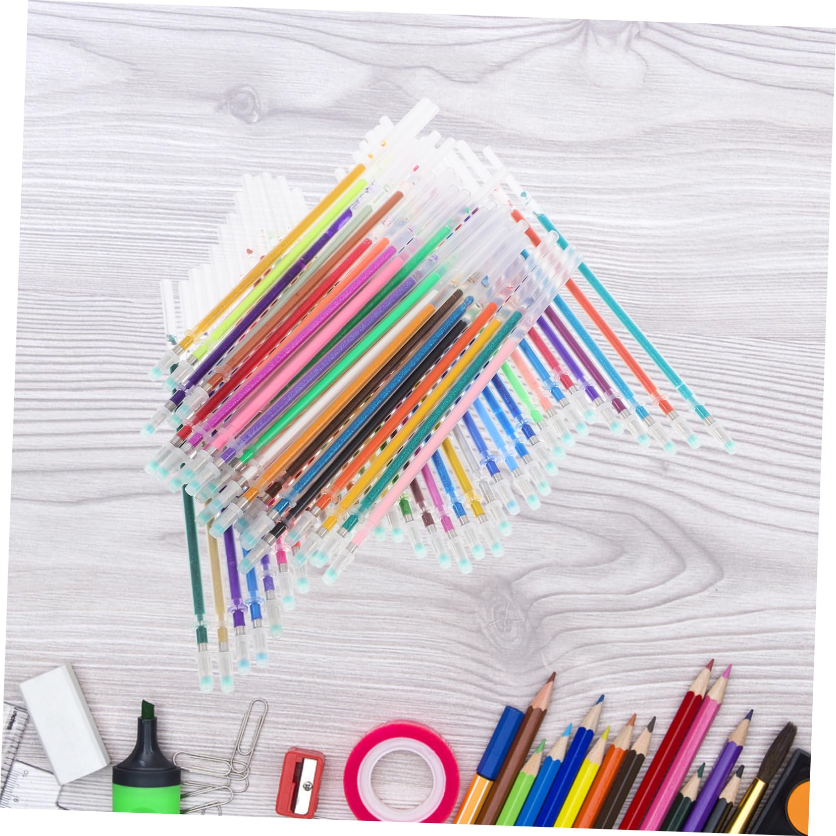 STOBOK 60Pcs Colored Gel Pen Refills Bright Smooth Ink Replacement for Writing Drawing Journaling 5.2 Inch - Image 3
