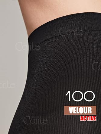 Conte Support & Compression Opaque Tights Velour Active 100 Den