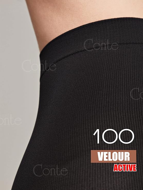 Conte Support & Compression Opaque Tights Velour Active 100 Den