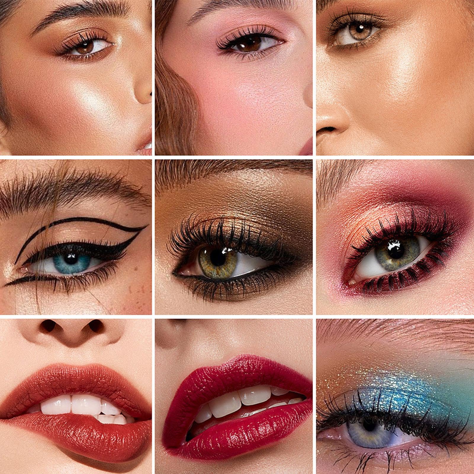 Kit di trucco per adolescenti, kit di per trucchi, set regalo professionale completo – Include: Mascara, palette ombretti, per sopracciglia, rossetto | Kit Di Trucco Completo Per Il Viso Mascara Rossetto E Per Sopracciglia Per Donne Ragazze Adolescenti E