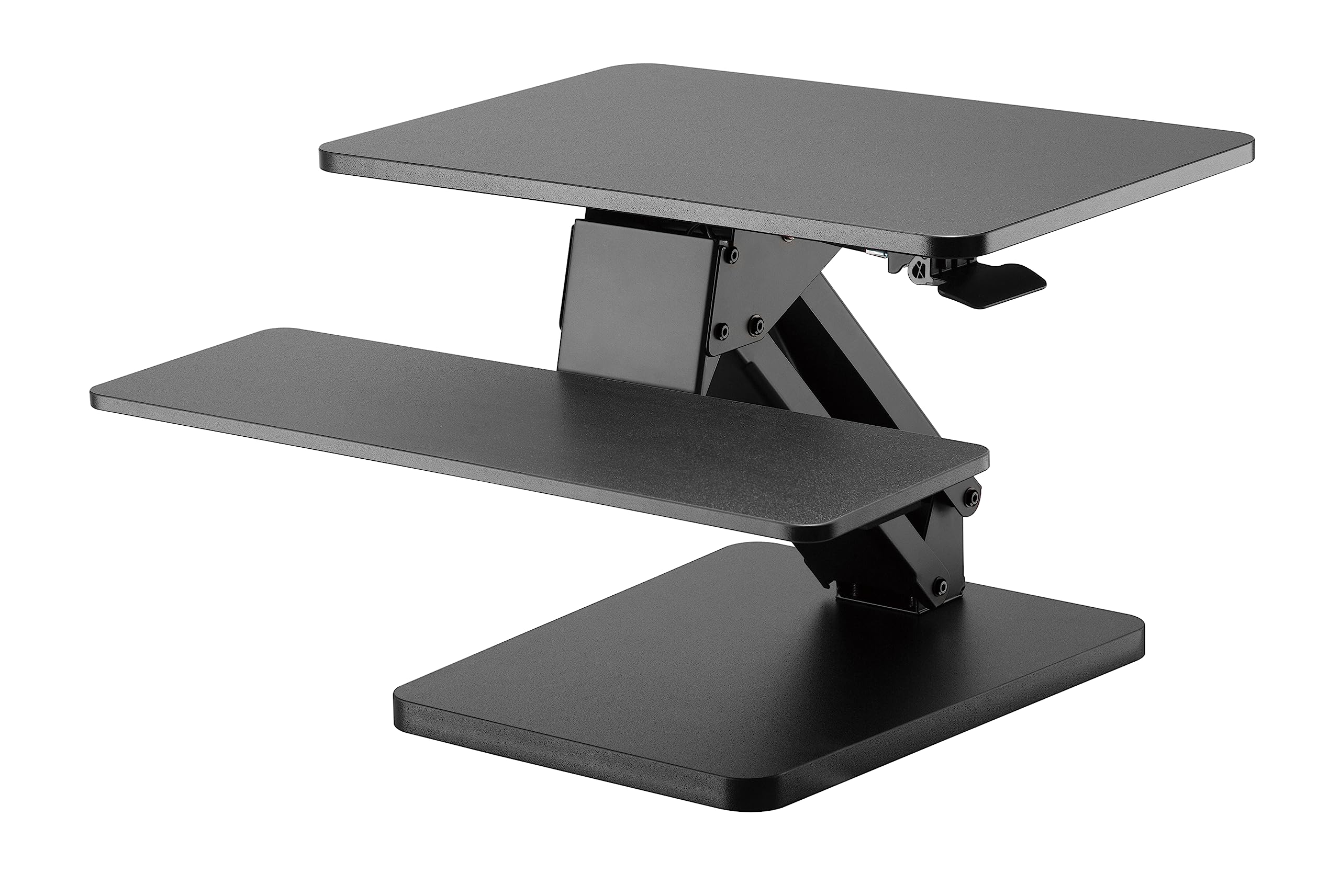 UPdesk One - Schreibtischaufsatz höhenverstellbar für Laptop & PC - Schreibtischerhöhung - Stehpultaufsatz für Schreibtisch - Höhe 16-44,5 cm - Breite 40 x 60 cm - Gasfeder - SCHWARZ