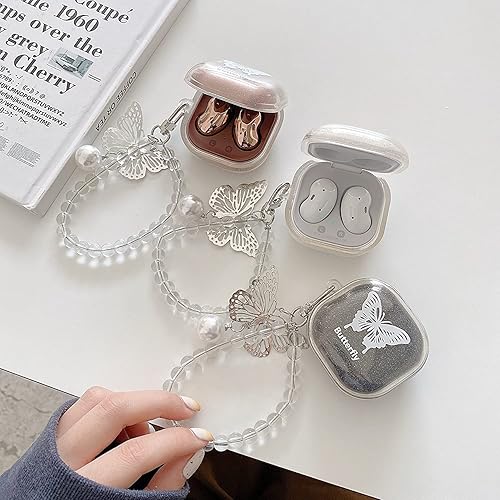 Miniatura 3 de Bonita funda de silicona transparente con accesorios Pandents para Samsung Galaxy Buds 2 (2021)Galaxy Buds Pro Case (2021)Galaxy Buds Live Case