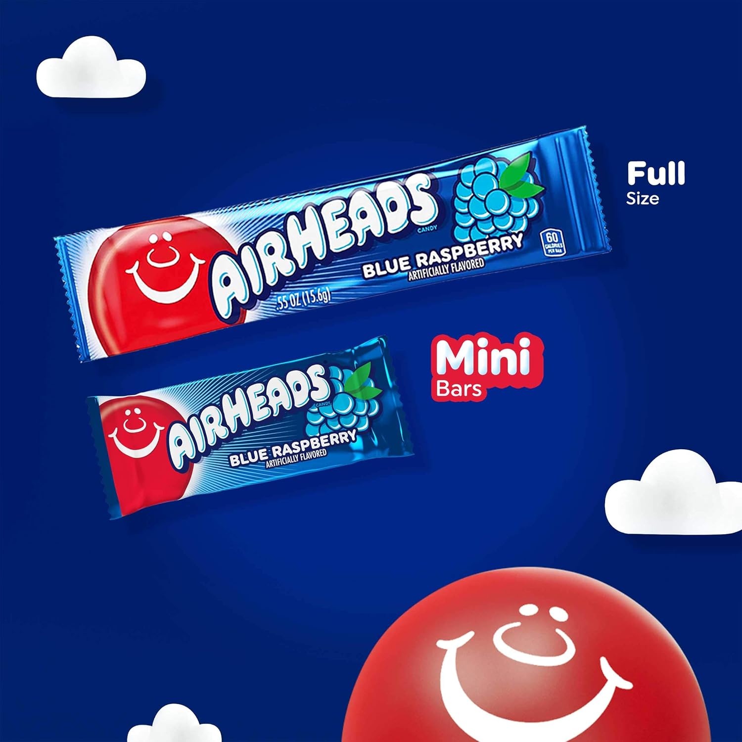 Airheads Mini Candy Bars, Taffy Variety Pack, Individually Wrapped Bulk Candy, Six Assorted Fruit Flavors Artificially Flavored, 25 Pound Box
