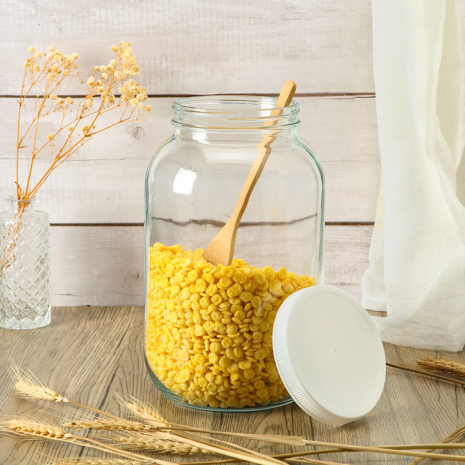Mason jar fermentatiepot met luchtslot M of L (Afmeting: M - 1 L