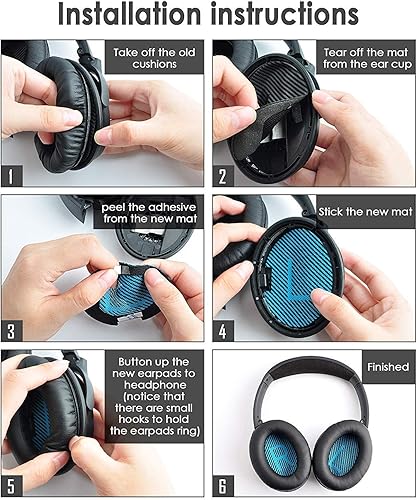 Miniatura 6 de Almohadilla de repuesto para auriculares Bose Quiet Comfort 2 Qc2, Qc15, 25 Qc25, Ae2, Ae2I, Ae2W