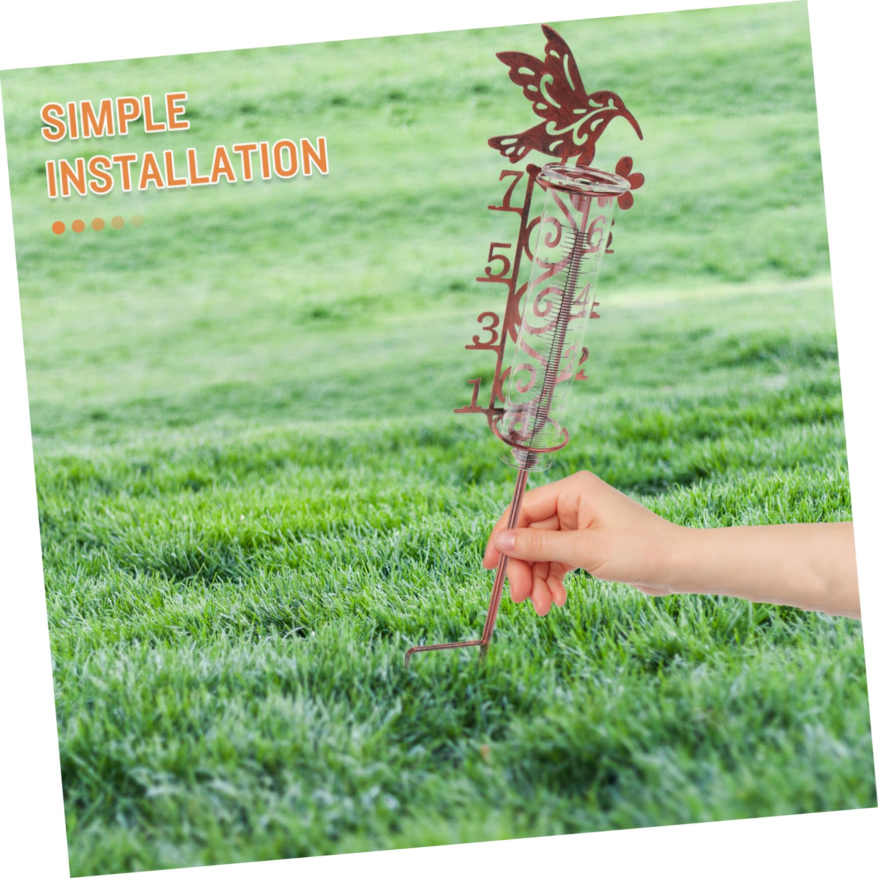 Mobestech 3stücke Outdoor Regenmesser Mit Metallpfahl Dekorativer Regenmesser Für Garten Und Rasen Tragbar Und Einfach Zu Reinigen Zur Messung Von Niederschlägen