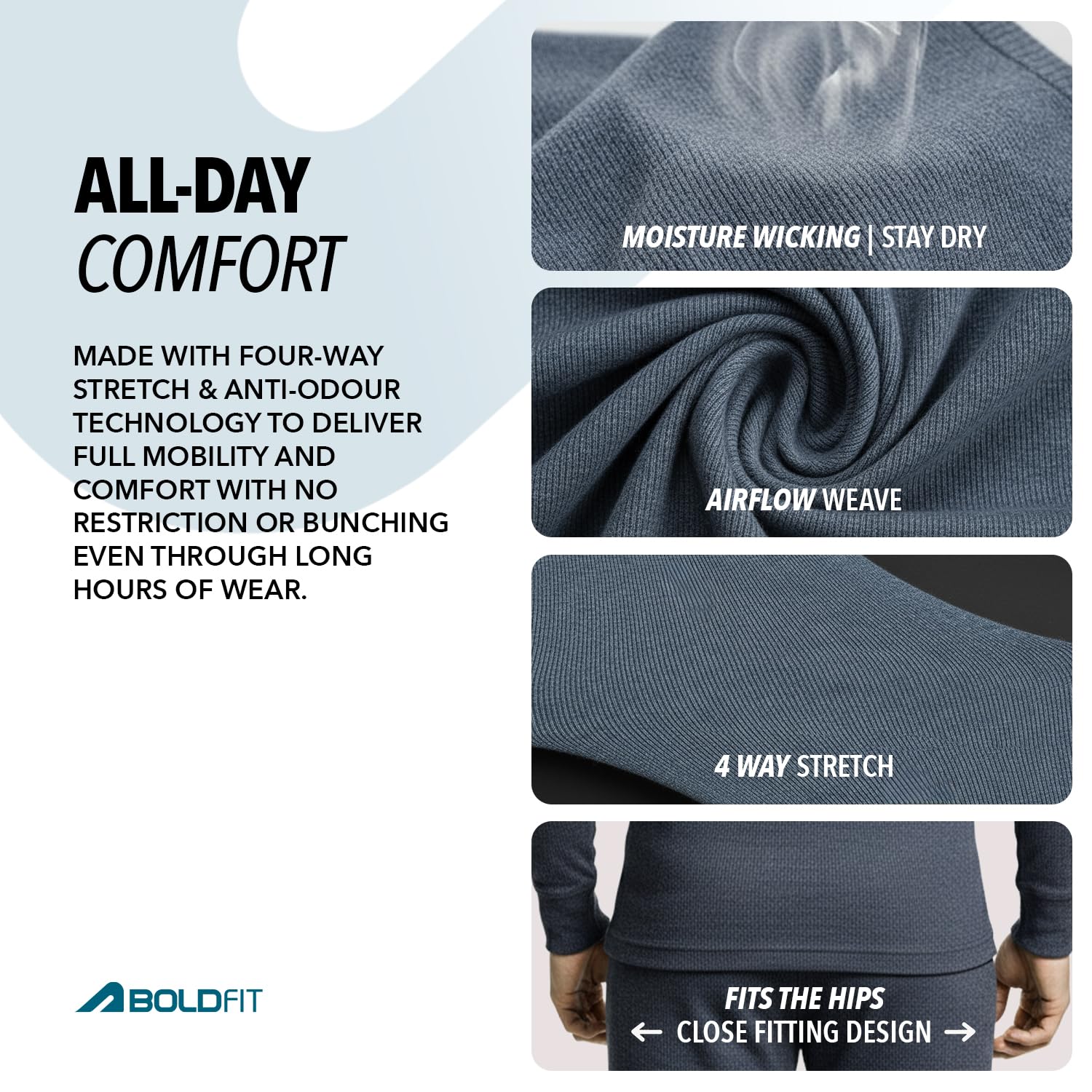 Boldfit Ropa térmica para hombre, camiseta térmica cálida y cómoda para hombre, manga completa, calentador de cuerpo para hombre, aislamiento natural, camiseta térmica acogedora para hombre