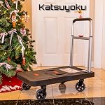 Folding Hand Truck Portable Easy Folding Platform Transport Hand cart with 330lbs Capacity Practical handling Tools for Household Industrial Black