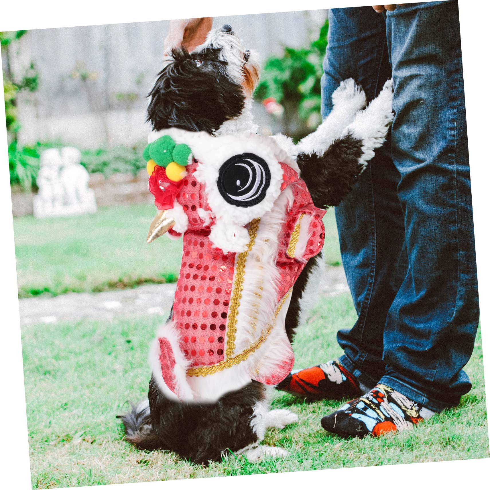 3 Piezas De Ropa para Mascotas Conjunto De Lentejuelas Chaqueta Cálida Chaqueta De Lentejuelas Traje De Perro De Navidad Traje De León De para Mascotas Traje De Gato Traje