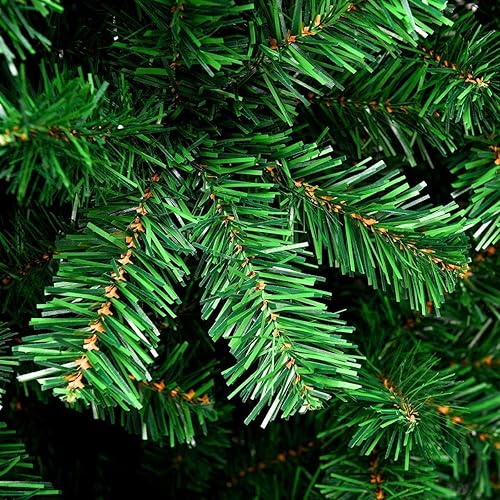 Miniatura 5 de CHEFJOY - Árbol de Navidad artificial verde, lujoso árbol de Navidad realista con puntas de ramas de PVC y soporte de metal plegable, pino sin