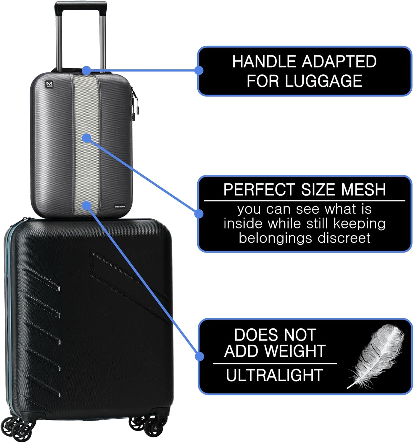 Premium Ultralight Compression Packing Cubes for Travel - Bag Factor Luggage Organizer Set (Grey - 5 Set)