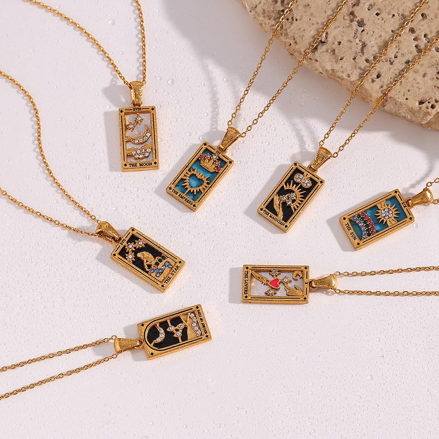 Pendentif de tarot – Pendentif de divination en métal – Breloque de divination rotative pour rituel de méditation pratique spirituelle quotidienne collectionneurs débutants amateurs adultes
