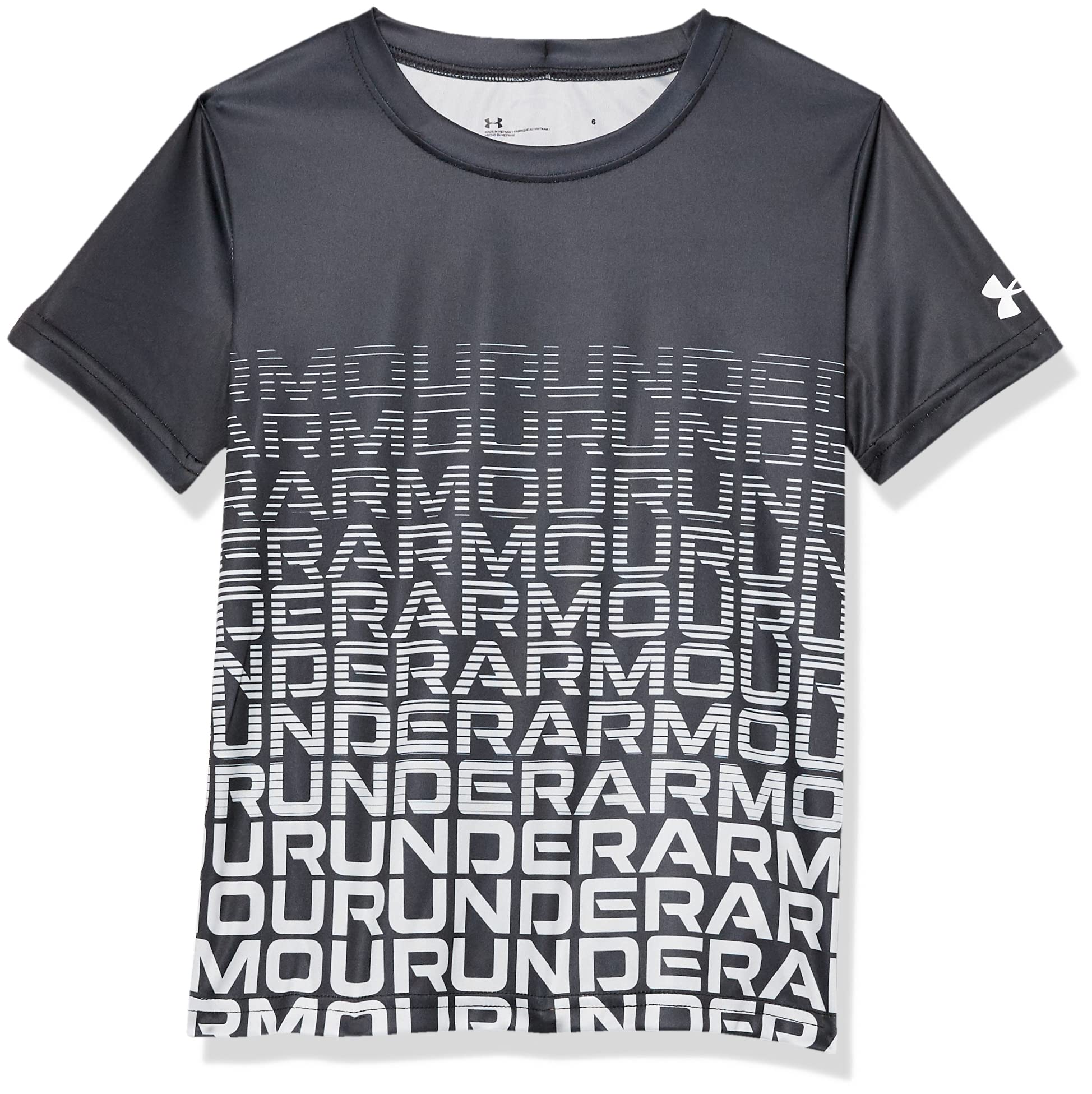 Under Armour Boys Short Sleeve Shirt Crewneck Lightweight and Breathable Black S21 4