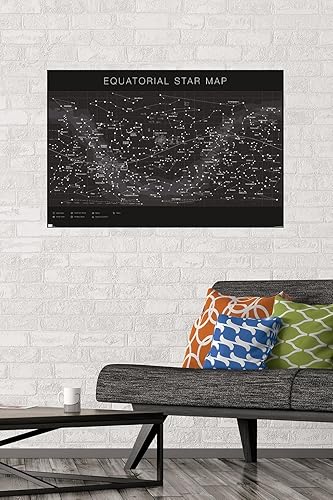 Miniatura 2 de Trends International Astrología - Póster de pared con mapa estelar ecuatorial