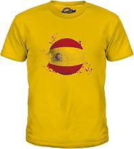Candymix Spain Football Splatter Unisex Kids T Shirt Boys/Girls/Toddler/Children T-Shirt