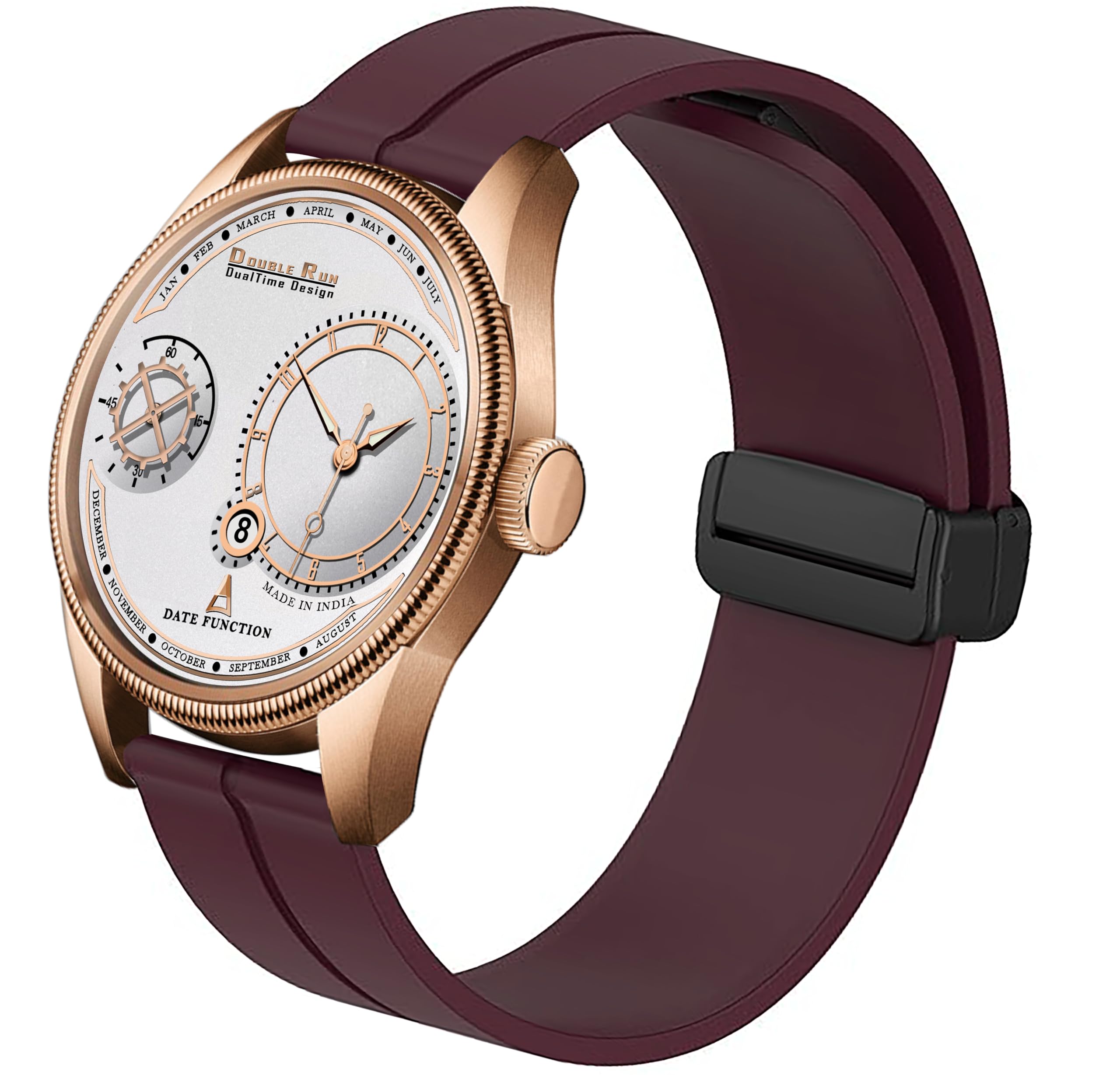 doublerun Chonograph Date Display Analoge Silicone Magnetic Belt Watch for Men, Series C-170-00-picture-14