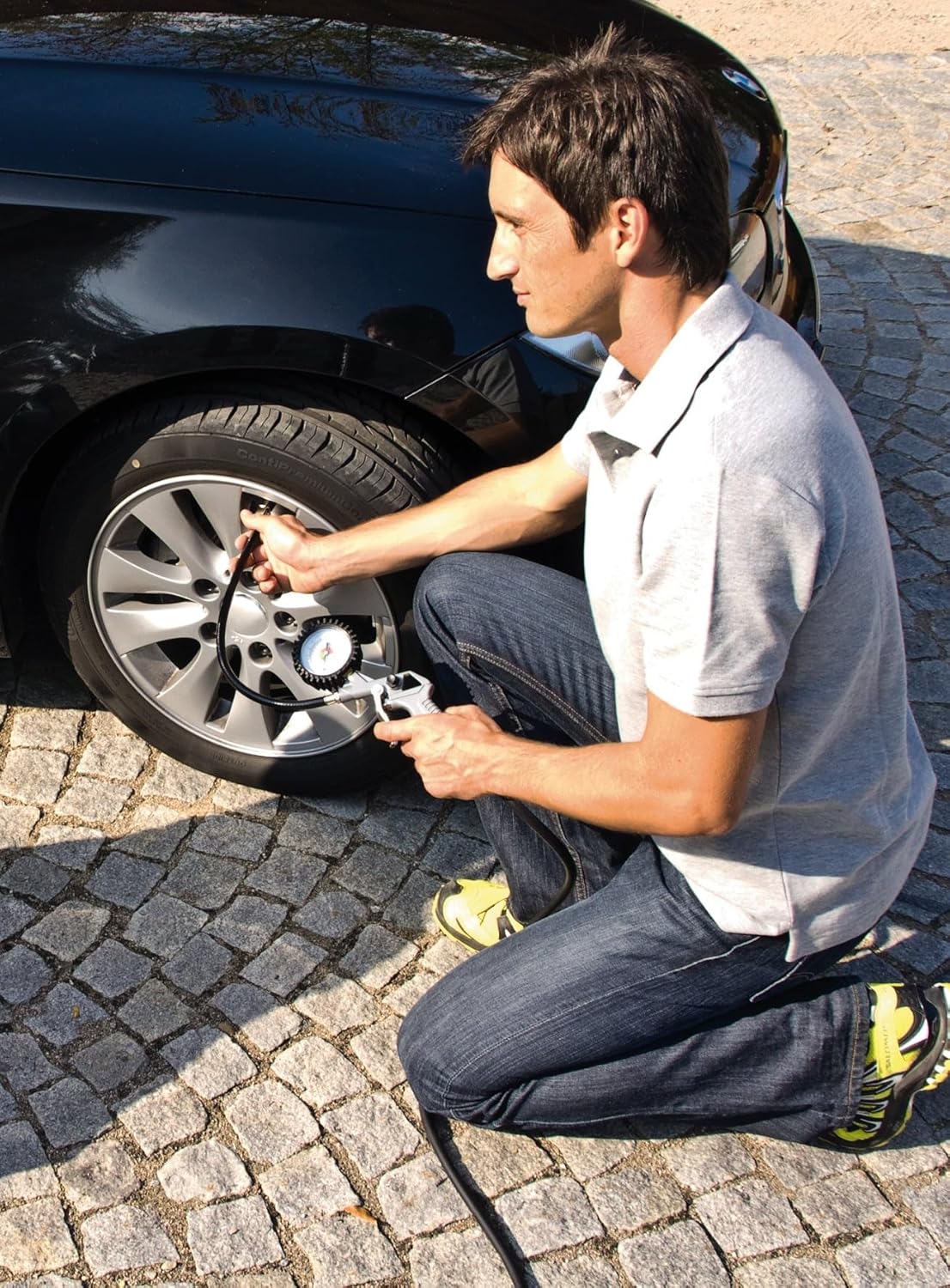 Einhell Portable Oil-Free Air Compressor with Gun - 8 Bar, 116 PSI, 240V, 1100W Service-Free Motor, 3m Hose - TC-AC 190 of Small Compressor for Workshops with 3 Year Warranty 6