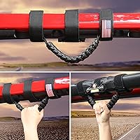 Vista 6 de Asas de agarre de barra de agarre con luz para Jeep Wrangler TJ JK JL YJ Unlimited Rubicon Sahara 2 puertas 4 puertas Jeep Gladiator JT, accesorios