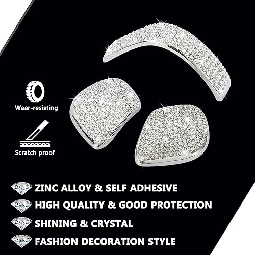 Miniatura 3 de TOMALL Bling - Funda para pomo de palanca de cambios compatible con VW Jetta Beetle Atlas Tiguan Bling Shift Panel Trim brillante accesorio interior