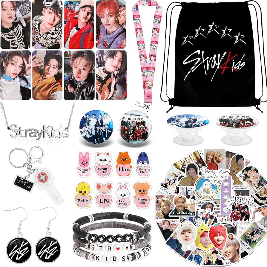 straykidsグッズ Japior Stray Kids Gifts,Stray Kids Kpop Merch with Drawstring Bag