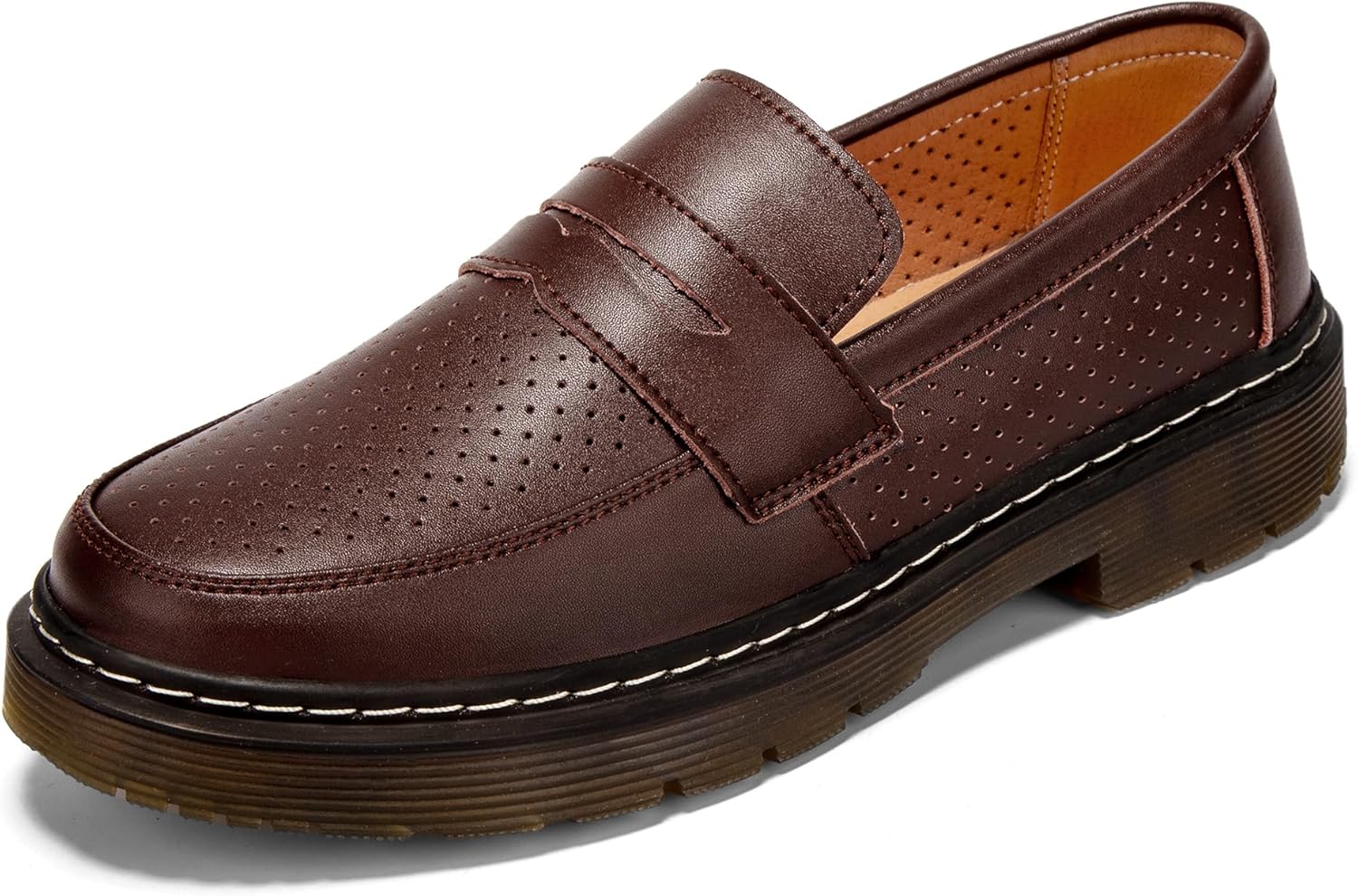 Women's Penny Loafers Breathable Perforated Loafers for Women - Image 3