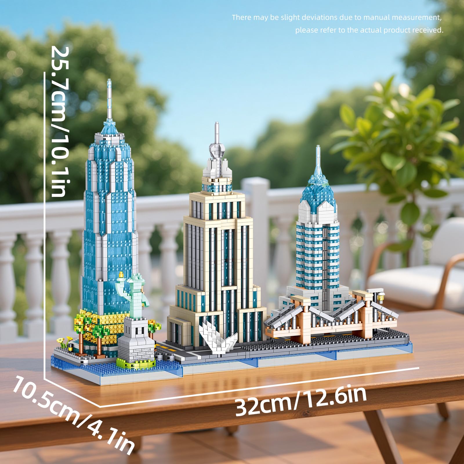 Amazon.com: APENGBAOL New York Skyline Micro Mini Blocks Building