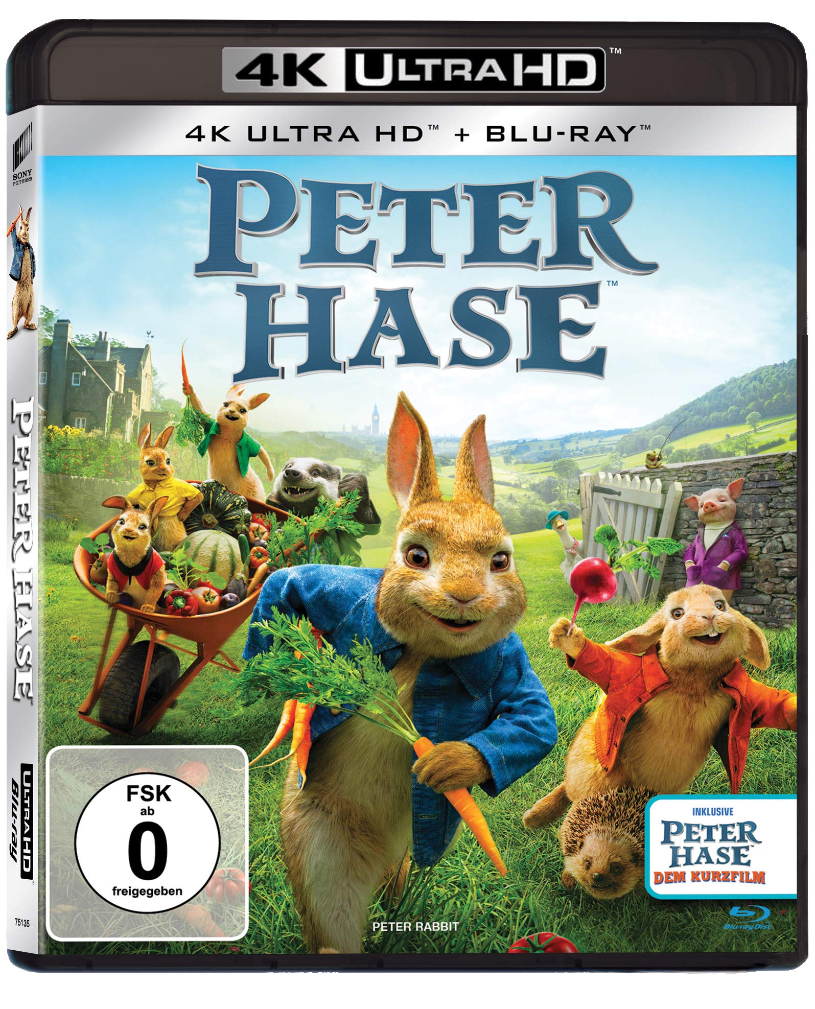Peter Hase 4K para tardes de cine familiar con niños con disco Blu-ray 2D incluido