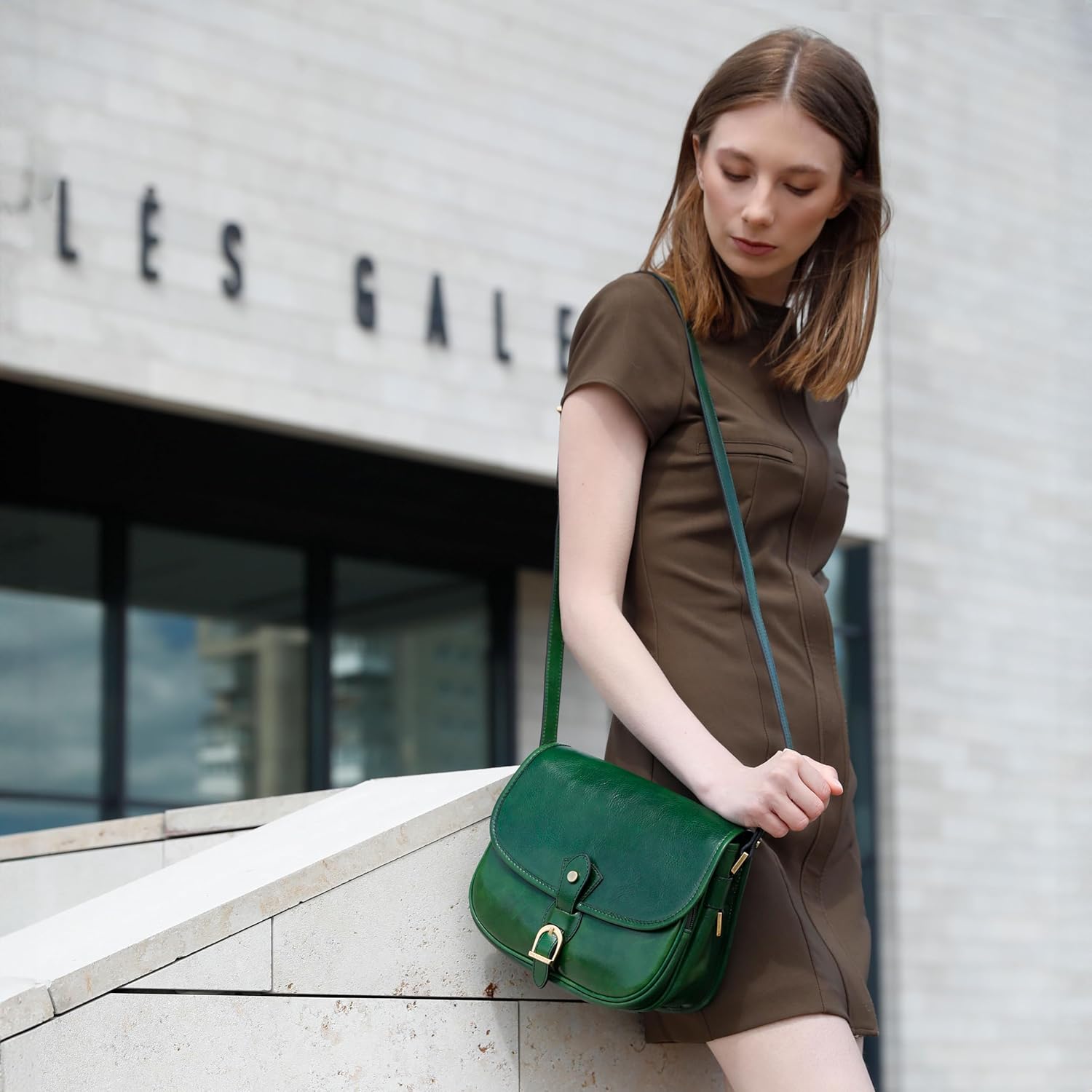 Time Resistance Leather Cross Body Bag for Women - Handbag, Shoulder, Messenger, Purse - Image 3