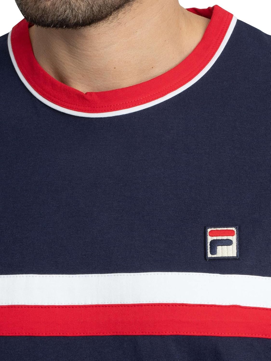 Fila Men's Razee T-Shirt, Navy/Red/White - Image 4