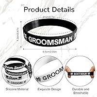 Vista 2 de Regalos de propuesta de padrinos de boda, regalos de despedida de soltero, decoraciones para hombres, paquete de 7 pulseras de silicona.