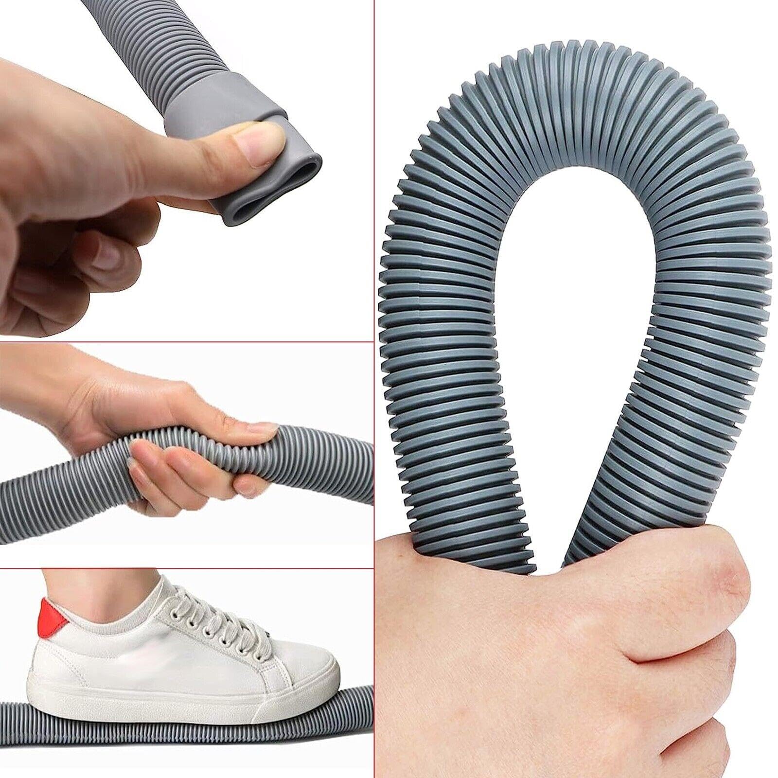 SPARES2GO Uniwersalny wąż odpływowy z prostym zakończeniem do pralek (2,5 m, 19 mm / 21 mm)
