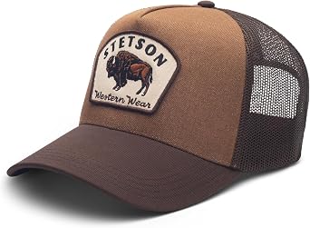 Stetson Bison Patch Trucker Cap Brown