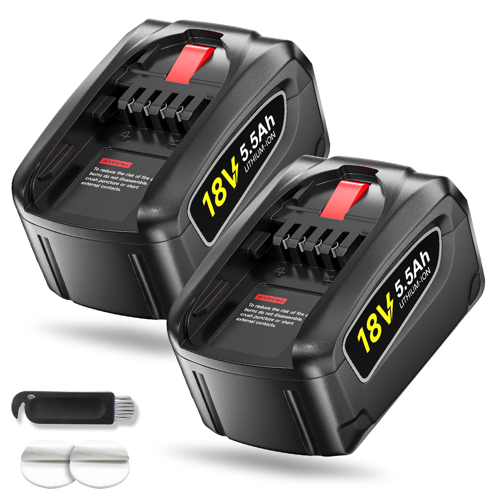 CITYORK 2X 5500mAh 18V Batteria di ricambio per Bosch PBA PSB PSR, batteria per 18V Green Tools House & Garden 18VSystem AL1880CV AL1810CV AL18815CV AL1830CV (Non per Bosch Unlimited serie)