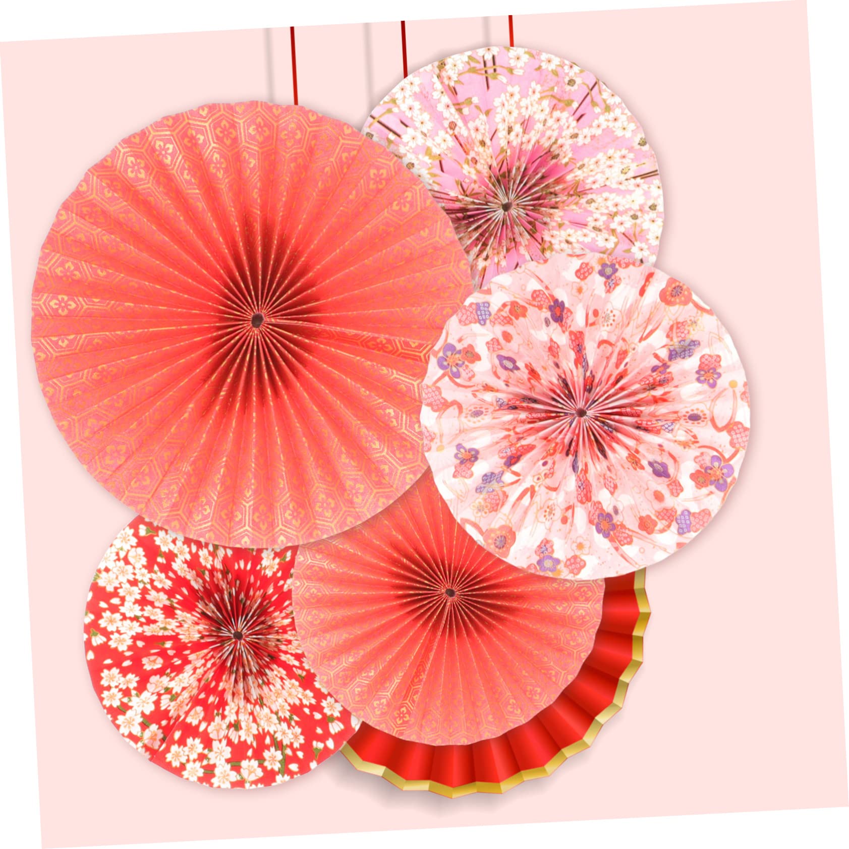TOPBATHY 20 STK Fächerblume Aus Japanischem Papier Papierfans Für Die Neujahrsparty Pom-poms-Blumen Aus fächer Für Festivalparty Festliche fächer Freunde Zen