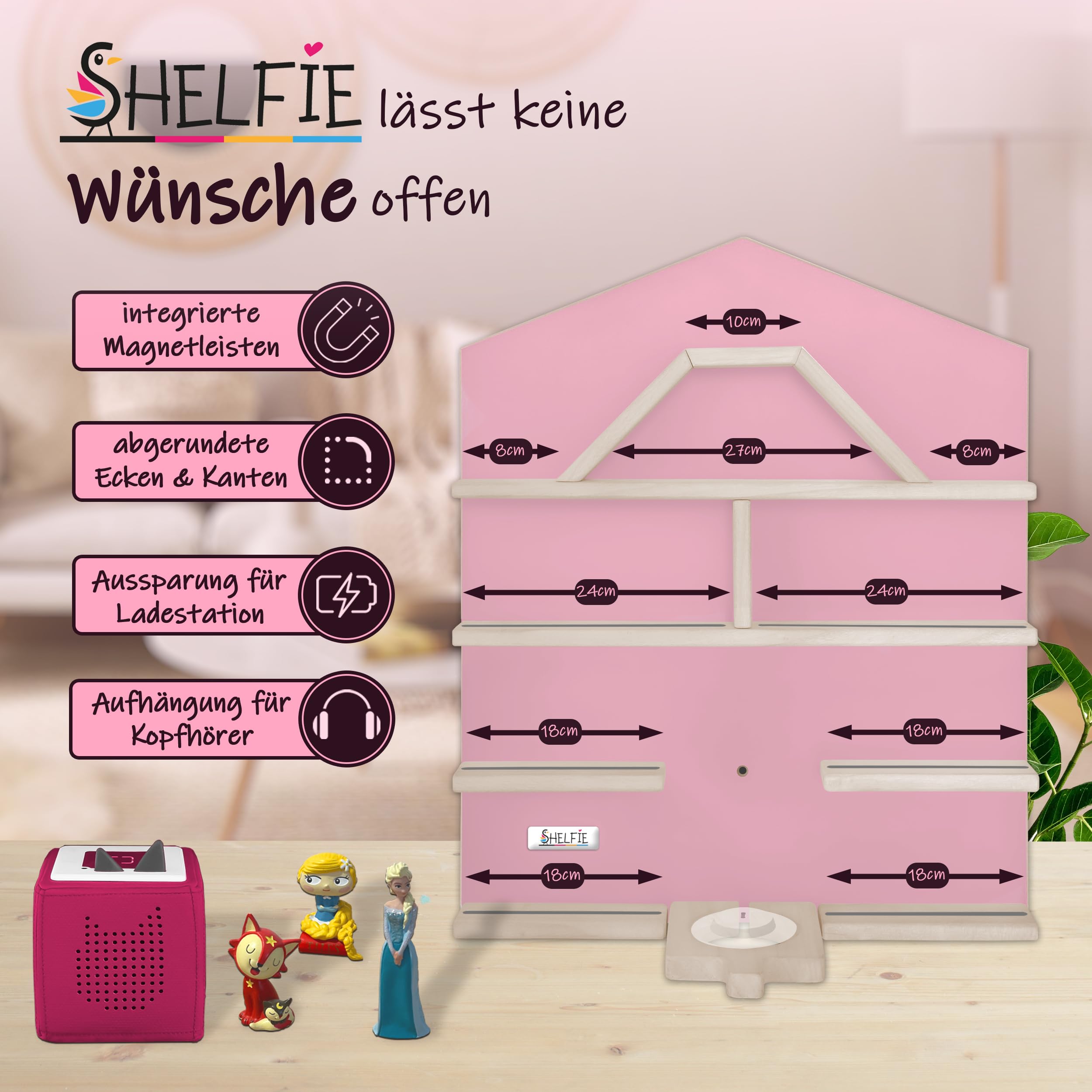 Magnetisches Tonies Regal Personalisiert - Aufbewahrung Für Toniebox Figuren